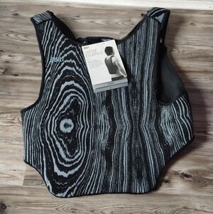 BUILT NY Black Gray Wood Grain Laptop Backpack Neoprene Flat Size Large